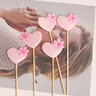 Cute Drill Love Five-piece Birthday Cake Plug-in Party Decoration Baking Jewelry
