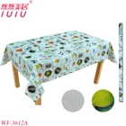 Food designs Embossed Flannel PVC Table Cloth, Non woven Plastic Tablecloth