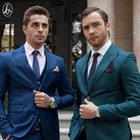 In stock new design tailored green turkish mens suits