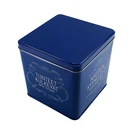 140*140*140MM Logo Printed Pancakes Biscuit Cookie Metal Storage Tin Square Tin Box