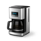 Direct Factory Price 1000 watts power stainless steel coffee maker electric coffee drip machine with LED display timer