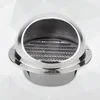 Stainless Steel Round Bull Nosed External Extractor Wall Vent Outlet Air Vent Grill Cover Cap for HVAC Ventilation System