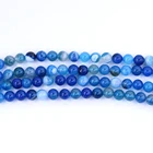 XULIN Prime Natural Stone Blue Stripe Agate Bead