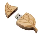 Wholesale wooden leaf usb flash drive 2GB 4GB 16GB pendrive 2.0 3.0 memorias usb gift