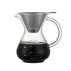 New style heat resistant glass coffee maker unbreakable transparent coffee pot