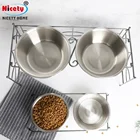 stainless steel bowls the smallest 400ml (13cm diameter) size pet bowls with wrought iron stand
