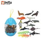 2019 kids new Easter gift 16pcs small sea animal plastic toy in egg