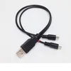 Dual Mirco USB Charge Y Splitter Cable USB A Male Jack to Dual Micro 5pin Male Cable