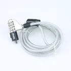 Mechanical Clear PVC Coated Coiled Cable Wire Keyless Locks In Silvery Color Security Lock Computer Laptop