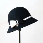 Ladies wool bow bonnet fisherman's hat durable in use