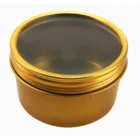 wholesale round shape screw top tin can for tea