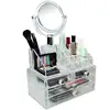 Cosmetic Makeup Beauty Case with Mirror and Jewelry Display Boxes