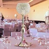 30" Handmade Gold Acrylic Metal Crystal Candle Holder Flower Ball Stand Gobles
