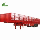 Best Price 3 Axle Cargo Vegetable Coal Fence Semi-Trailer Animal transport Truck Trailer
