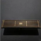 Antique Bronze Decorative Drain Covers Linear Concrete Floor Drain