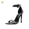 Infinite Stroll Girl L1904072 custom stiletto heels leopard german pu ladies footwear logo sandals