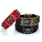 wholesale manufacturer leather custom spiked dog collar pet