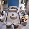 The latest designer italian style high quality elegant complete set living room furniture sofa set