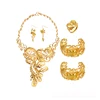 201806 Fashion Style Italian Good Quality Gold Dubai Gold Plated bridal wedding Jewelry Set, italian jewellery