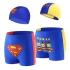 Baby Boys Cartoon Fast Dry Beach Pants Swimming Trunks Hat Set