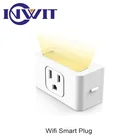 MXQ wifi smart American standard plug socket with smart night light support Alexa Google voice control