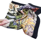 Custom designs hijab 50x50 silk fashion shawl printed scarf