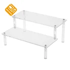 Clear 2 Tier Deluxe Acrylic Display Stand Removable Rack for Model Figures Perfume