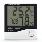 Temperature meter Super LCD Clock Household Digital Thermometer hygrometer