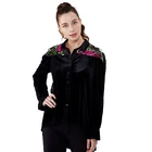 Cotton Women Long Blouse Muslimah Long Sleeve Ladies Blouse