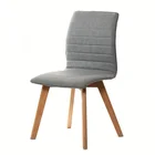 Modern Comfortable Designer Furniture All Wooden Legs Fabric Seat Dining Room Beech Wood Dinning Chair