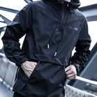 Killwinner multifunction streetwear tide brand black couple tops pu waterproof outdoor sports jacket man