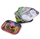 JL-003Z Rectangle Cheap Wholesale Custom Printed Smoking Tobacco Metal Tin Rolling Serving Tray