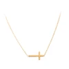 Minimalist Tiny Cross Necklace Dainty Small Gold Cross Necklace Women