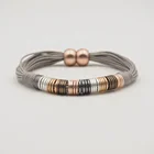 High Quality Professional women luxury copper cuff multiple layers bracelet