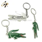New products wholesale factory custom best quality hard enamel crocodile keychain with logo