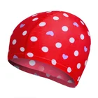 Affordable price swimming pool cap UPF50+ lycra swim cap with college logo