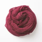 Red Wool Scarf New Zealand Crinkle Wrinkle Large Winter Men Thin Wool Scarf Women
