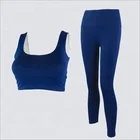 Nylon fabric sport bra leggings set wear yoga clothing