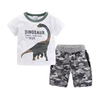 Mudkingdom children printing cotton boys clothing set for summer