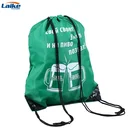 Top Factory Customized logo waterproof Sport Backpack nylon gym sack cloth gift drawstring shoe bag