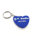 custom heart shape keychain keyring with custom logo