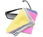 Custom brand logo printed microfiber eyeglass glasses lens cleaning cloth