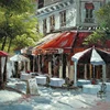 Customized excellent performance street scene new italy landscape oil painting