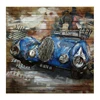 3D Vintage Car Rustic Metal Carved Panels Wood Wall Art for living room home bar office hotel Ready to ship