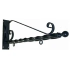 Deluxe Heavy Duty Steel Wall Mount Street Hanging Twisted Arm Blade Scroll Sign Brackets