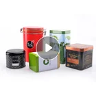 Custom White Metal Square or Round Tea Tin Box for Tea Bags Wholesale