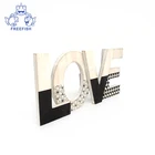 Rustic Wood Block Home Decor,Decorative Word Sign Standing and Hanging Cutout