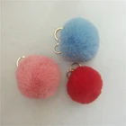 animal fur pom 2.5 cm real mink fur ball pompon