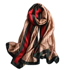 Women Long Fashion Satin Lightweight Neack Wear Brand Silk Scarves Wholesale