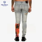 Jean Jeans Patchwork Mens Jeans Skinny Jean Moto Biker Style Destroy Wash Patchwork Men Pants Jeans